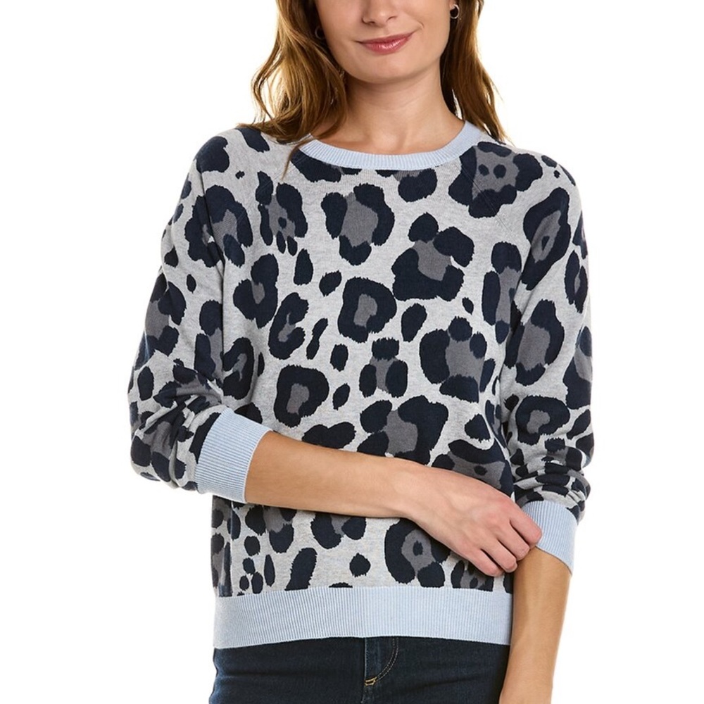 Scott & Scott London Lana Leopard Silk-Blend Sweater